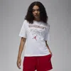 Jordan Women's  Flight Heritage Graphic T-shirt In White