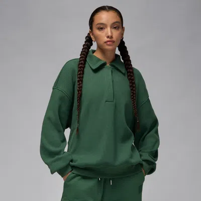 Jordan Women's  Flight Long-sleeve Waffle Top In Green