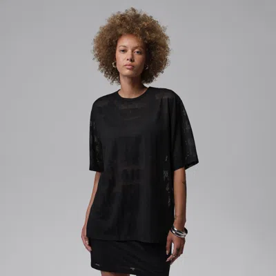 Jordan Women's  Flight Open Knit Top In Black