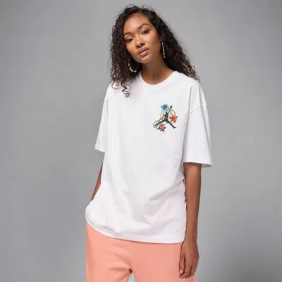 Jordan Women's  Flight Oversized Graphic T-shirt In White
