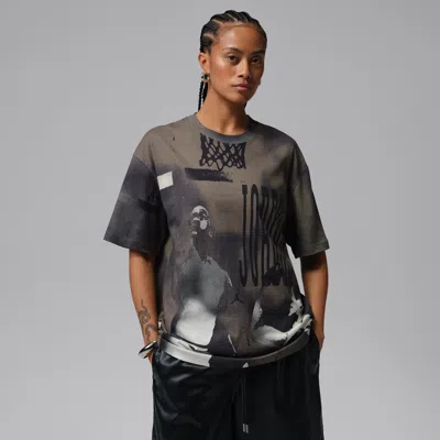 Jordan Women's  Flight Oversized Graphic T-shirt In Black