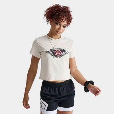 Jordan Women's Flight Rose Wing Slim-fit Graphic T-shirt In Neutral