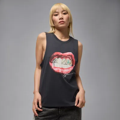 Jordan Women's  Flight Sleeveless Graphic T-shirt In Gray