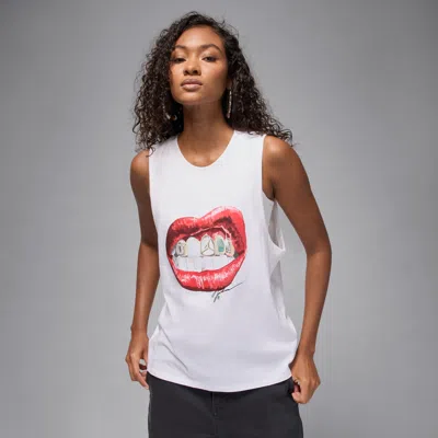 Jordan Women's  Flight Sleeveless Graphic T-shirt In White