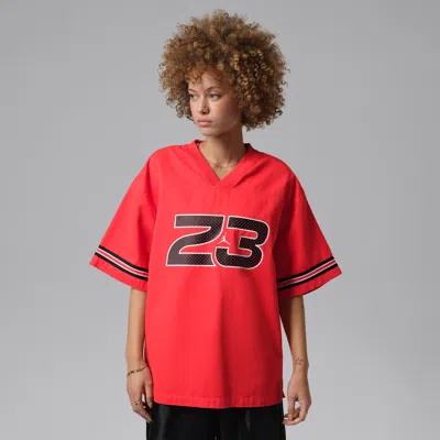 Jordan Women's  Flight Woven Jersey Top In Red