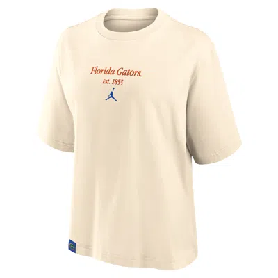 Jordan Women's Florida Established Tag Boxy  Brand College T-shirt In Neutral
