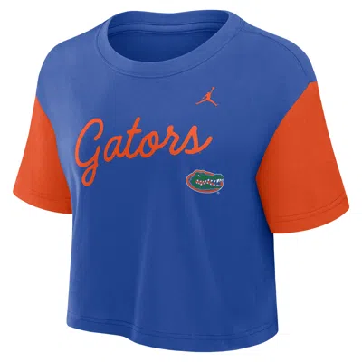 Jordan Women's Florida Script  Brand Dri-fit College Cropped T-shirt In Multi