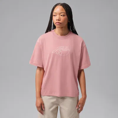 Jordan Women's  Girlfriend Fireside T-shirt In Pink
