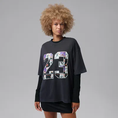 Jordan Womens Brooklyn Gf Gfx Tee In Black