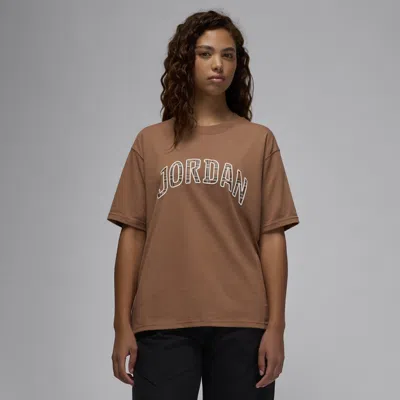 Jordan Women's  Graphic T-shirt In Brown