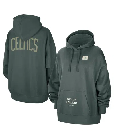 Jordan Women's Green Milwaukee Bucks Courtside Statement Edition Oversize Pullover Hoodie