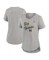 Jordan Women's Heather Gray Michigan Wolverines Local Campus Location Mantra Tri-blend T-shirt In Heather Gray
