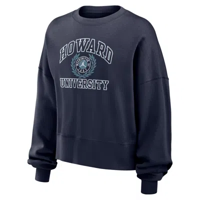 Jordan Women's Howard  College Crew-neck Sweatshirt In Blue