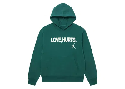 Pre-owned Jordan Women's Jalen Hurts Love Hurts Pullover Fleece Hoodie In Sport Teal
