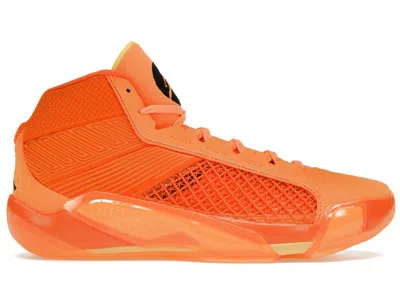 Pre-owned Jordan Women's  38 Wnba Center Star Sneakers In Cone/black/brilliant Orange
