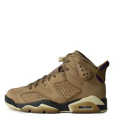 Pre-owned Jordan Women's  6 Retro Gtx Brown Kelp/team Gold (fd1643 300)