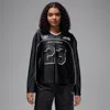 Shop Jordan Women's  Long-sleeve Jersey Top In Black