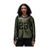 Jordan Oversize Long Sleeve V-neck Jersey Top In Green