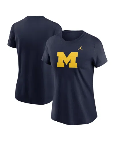 Jordan Women's Navy Michigan Wolverines Primetime Evergreen Logo T-shirt