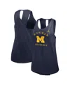 Jordan Women's Navy Michigan Wolverines Primetime Open Back Tank Top In Navy