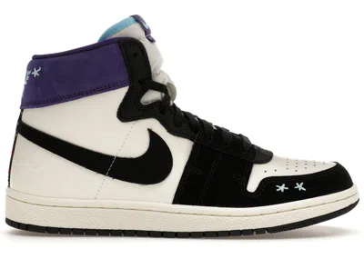 Pre-owned Jordan Women's Nike  Air Ship Pe Sp Opium Sneakers In Sail/blue Chill/black In Multi