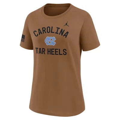 Jordan Women's North Carolina 2026 Military Appreciation  Brand Dri-fit College T-shirt In Brown
