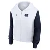 Jordan Women's North Carolina Athletic Prep Colorblocked Script Womenâs  Brand College Full-zip Hoodie In White