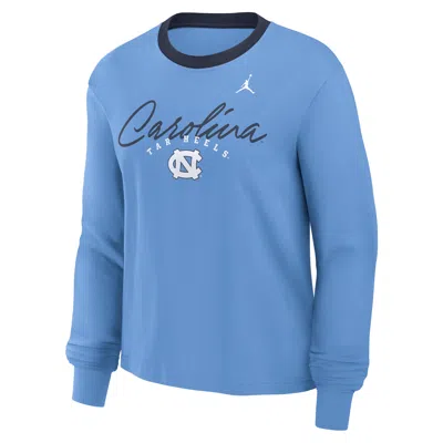 Jordan Women's North Carolina Legacy  Brand College Long-sleeve T-shirt In Blue