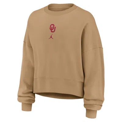 Jordan Women's Oklahoma Phoenix 2-hit  Brand College Pullover Crew In Brown