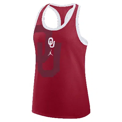 Jordan Women's Oklahoma Primetime Shadow  Brand College Racerback Tank Top In Red