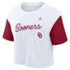 Jordan Women's Oklahoma Script  Brand Dri-fit College Cropped T-shirt In Multi