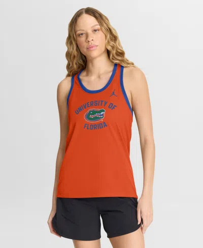 Jordan Women's Orange Florida Gators Uni Name Tri-blend Dri-fit Racerback Tank Top