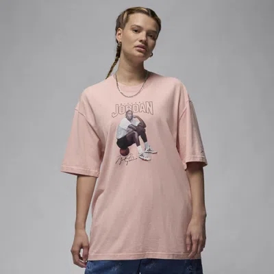 Jordan Women's  Oversized Graphic T-shirt In Pink