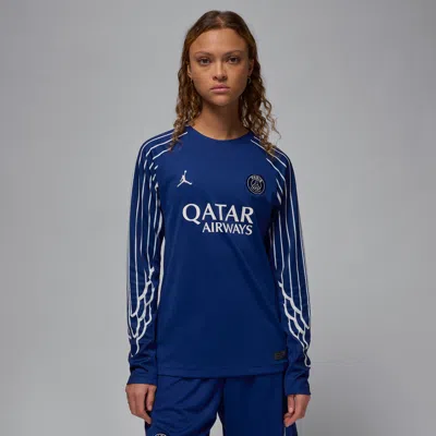 Jordan Women's Paris Saint-germain 2024/25 Stadium Fourth  Dri-fit Soccer Replica Long-sleeve Jersey In Blue
