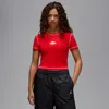 Jordan Cropped Tee In Red