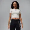 Jordan Women's  Rare Air Cropped Short-sleeve T-shirt In White
