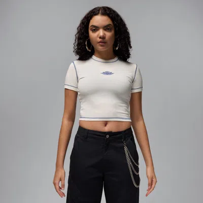 Jordan Women's  Rare Air Cropped Short-sleeve T-shirt In White