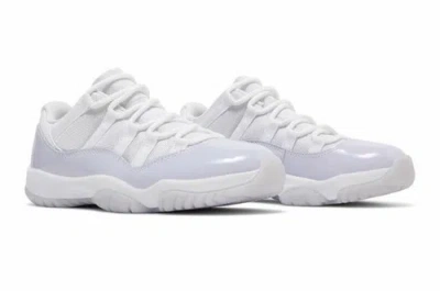 Pre-owned Jordan Women's Retro 11 Low "pure Violet" Ah7860-101 - 100% Authentic Fast Ship In White