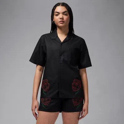 Jordan Women's  Short-sleeve Woven Top In Black