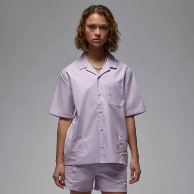 Jordan Women's  Short-sleeve Woven Top In Purple
