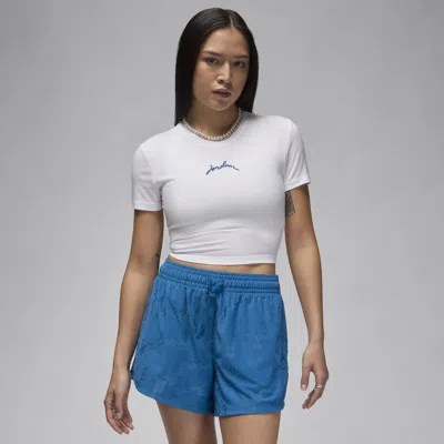 Jordan Women's  Slim Cropped T-shirt In White