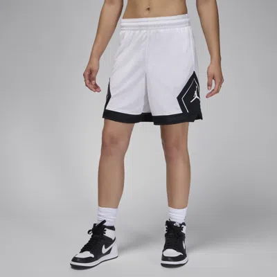 Jordan Women's  Sport 4" Diamond Shorts In White/black/black