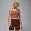Jordan Women's  Sport Dri-fit Ribbed Tank Top In Brown
