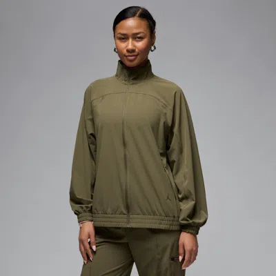 Jordan Women's  Sport Dri-fit Woven Jacket In Medium Olive/cargo Khaki