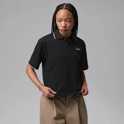Jordan Women's  Sport Dri-fit Short-sleeve Polo In Black