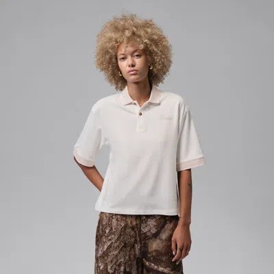 Jordan Women's  Sport Dri-fit Short-sleeve Polo In White