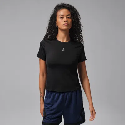 Jordan Sport Essentials Women's Dri-fit Short-sleeve Top In Black