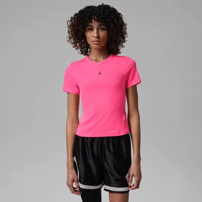 Jordan Sport Essentials Women's Dri-fit Short-sleeve Top In Pink