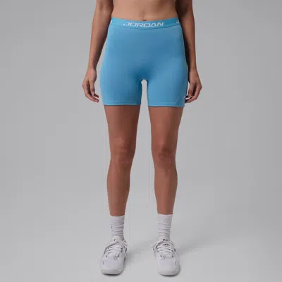 Jordan Women's  Sport Essentials Dri-fit High-waisted 5" Shorts In Blue