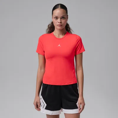 Jordan Women's  Sport Essentials Dri-fit Short-sleeve Top In Red